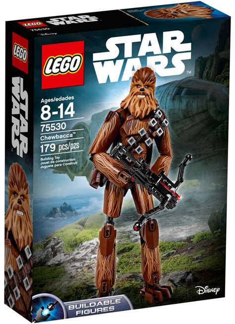 Alle figuren sind neu und unbespielt. Buildable LEGO Star Wars Chewbacca 75530