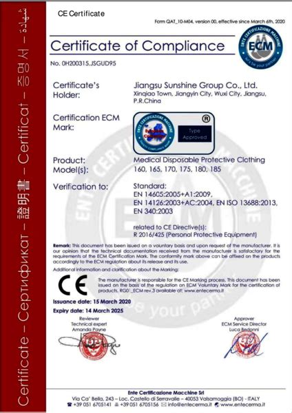 Ce And Fda Certificatespdf