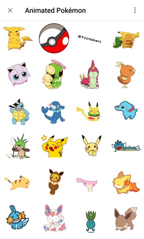 pokemon animated telegram stickers telegram stickers animation pokemon