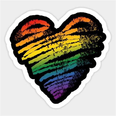 LGBT Gay Lesbian Pride Month Heart Flag Pride Sticker TeePublic