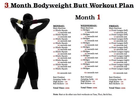 One Month Workout Plan For Beginners Workout Without Weights Upper Body