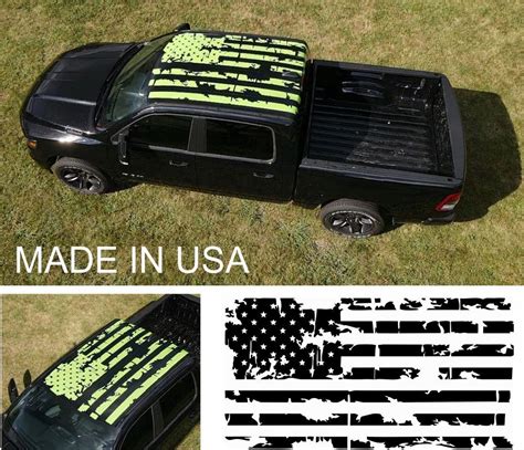 Large American Flag Vinyl Decal Graphics On Roof Fit For Any Etsy