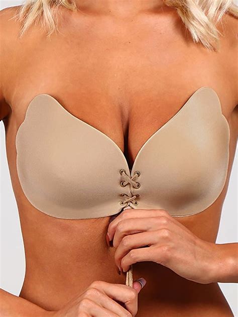 Cup A C Breathable Self Adhesive Push Up Strapless Invisible Silicone