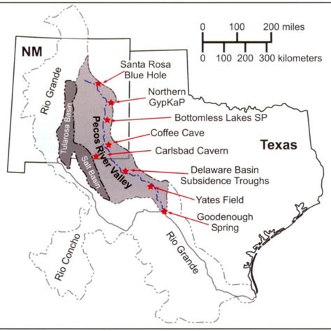 Map Of Delaware Basin Showing The Geographic Relationships Between The