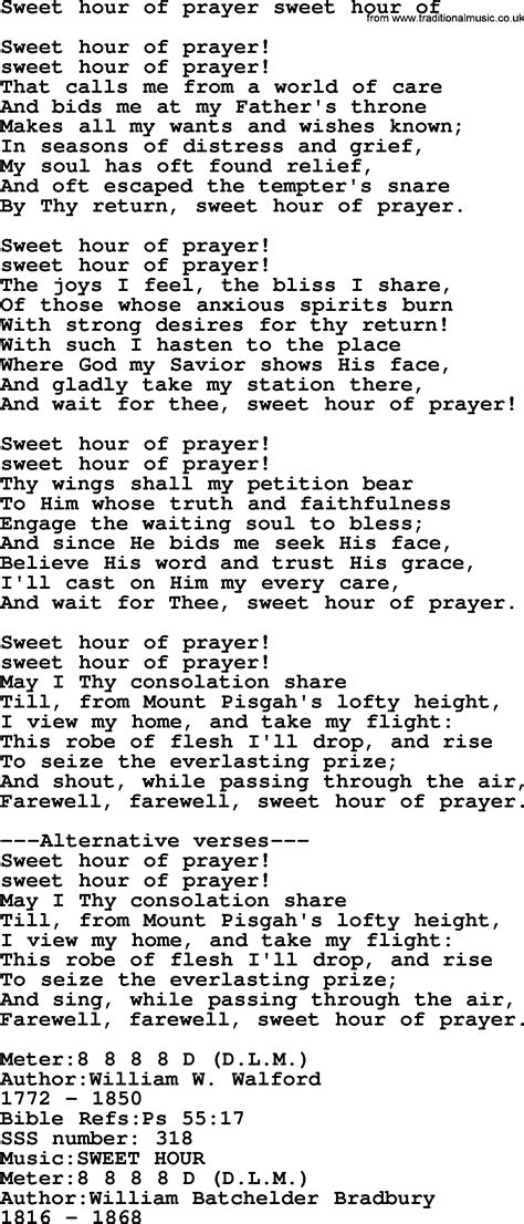 Sacred Songs And Solos Complete Words Version Song Sweet Hour Of