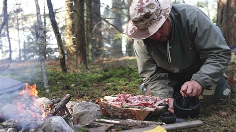 Wild Chef Cooking In The Wild Nature Sounds And Delicious Food