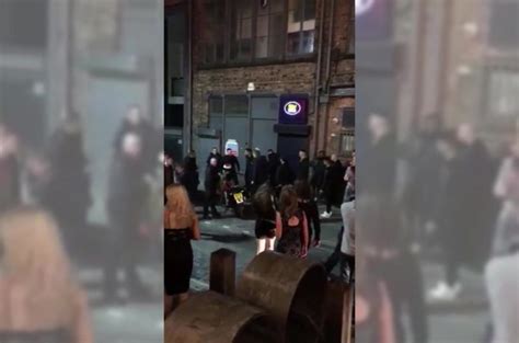 Shocking Moment Brawl Breaks Out At Concert Square In Liverpool