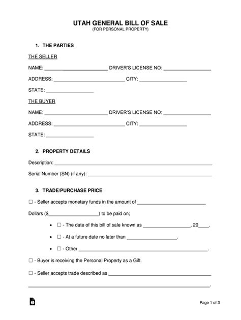 Ut General Bill Of Sale 2015 2021 Fill And Sign Printable Template