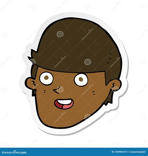 Sticker Man Male Boy Big Chin Face Expression Cartoon Character Cute