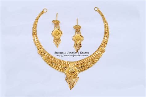 Latest 22kt Light Weight Gold Necklace Designs With Weight Necklace For Bridal Wedding Gold