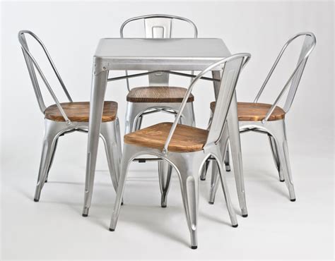 Kitchen and dining room chairs serve as the finishing touch in your space. Retro Industrial Look Galvanized Steel Dining Collection ...