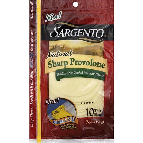 Sargento Natural Sharp Provolone Cheese Slices 10 Ct Pack Shop BevMo
