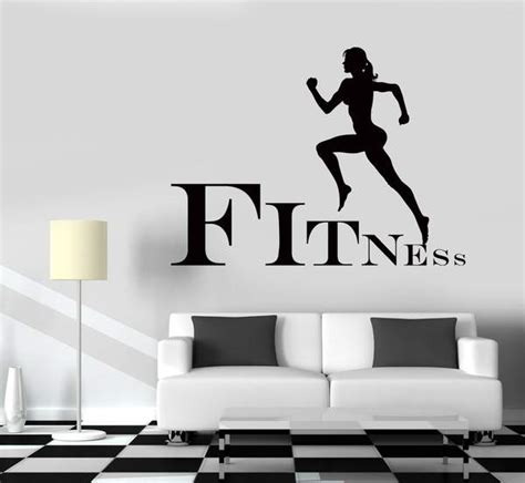 Wall Decal Fitness Girl Gym Woman Sport Vinyl Sticker
