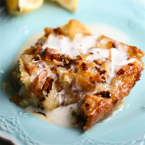 Lemon Bread Pudding With Fig And Creamy Lemon Sauce Our Best Bites