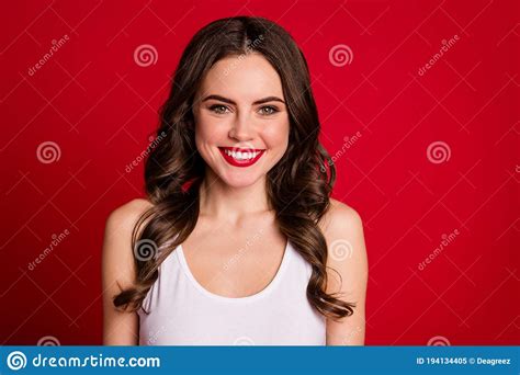 Close Up Portrait Of Her She Nice Looking Attractive Lovely Charming