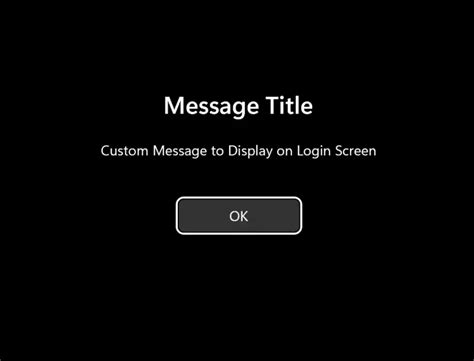 How To Show Custom Message On Windows 1110 Login Screen Gear Up Windows