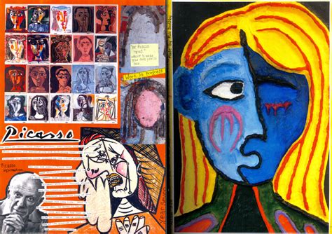 My Teaching Sketchbook Picasso Faces Year 7grade 6