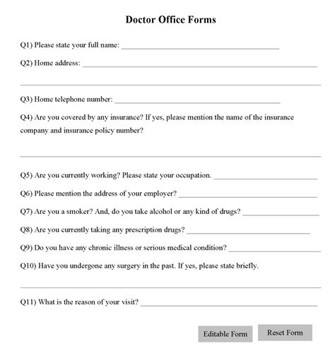 You can also insert a fax cover sheet at the beginning. fun doctor sheets fill outs | Doctor Fill Out Forms for ...