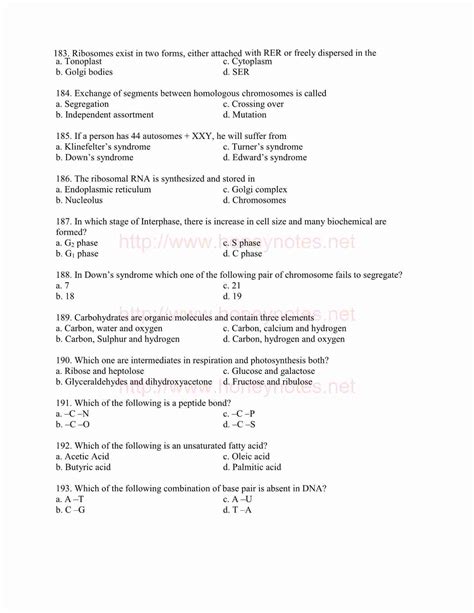 Biology Important Mcqs For Mcat Preparation Uhs Past Papers 2012