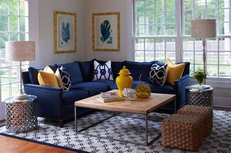 Blue And Gray Living Room Contemporary Living Room Morgan