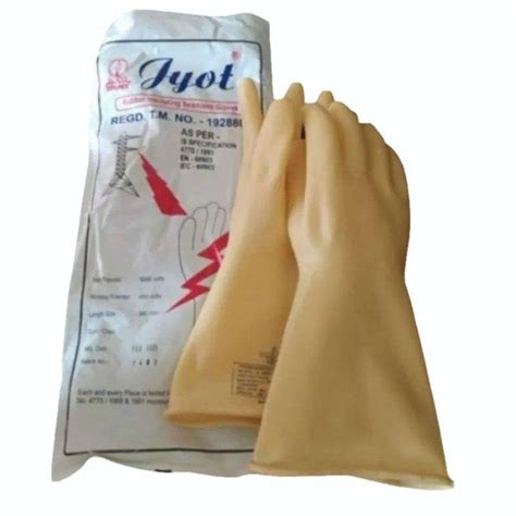 Rubber Jyot Electric Hand Gloves For Electrical Protection Model Name Number KV At Rs