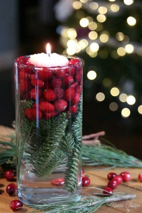 Love These Cranberries And Pine Floating Candlesso Simple Yet Very