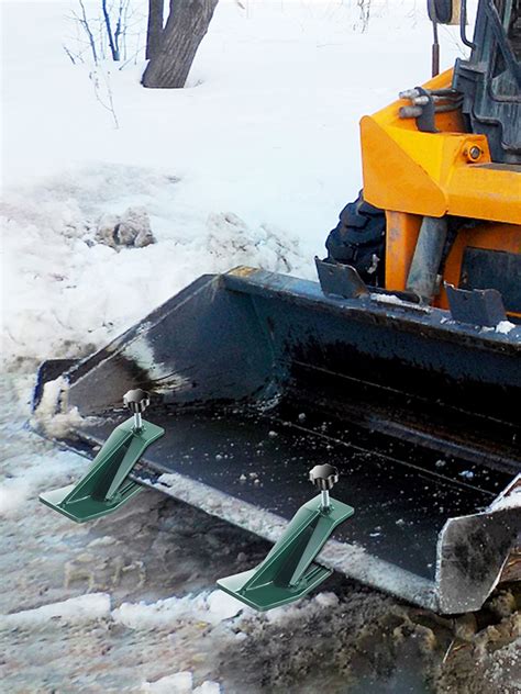 Vevor 2 Pcs Tractor Bucket Ski Edge Tamer Skid Protector Snow Removal