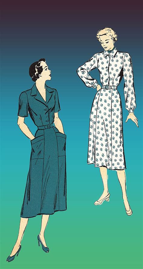 Craft Supplies And Tools Vintage 1950s Original Sewing Pattern 4828 Swing Dressfull Skirt Dress
