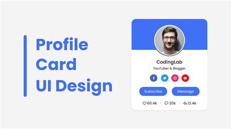 How To Create Profile Card In Html And Css