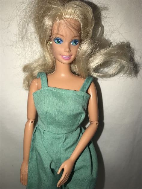 barbie doll long blonde hair blue eyes 1976 head 1966 body ebay blonde hair blue eyes
