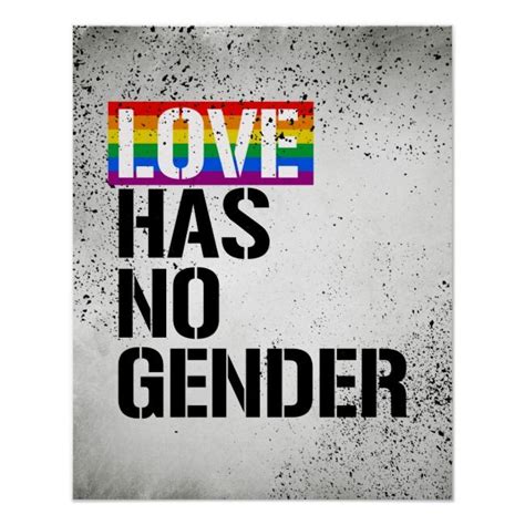 Love Has No Gender Lgbtq Rights Poster Gender