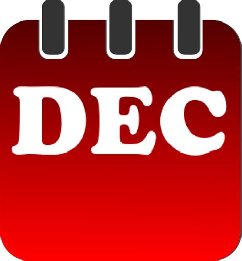 December Clip Art Calendar Dromfhj Top Clipartix