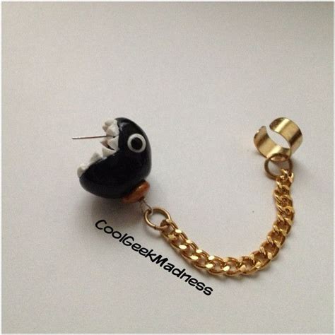 Mario Chomper Chain Ear Cuff Made To Order Ear Cuff Jewelry Ear Cuff