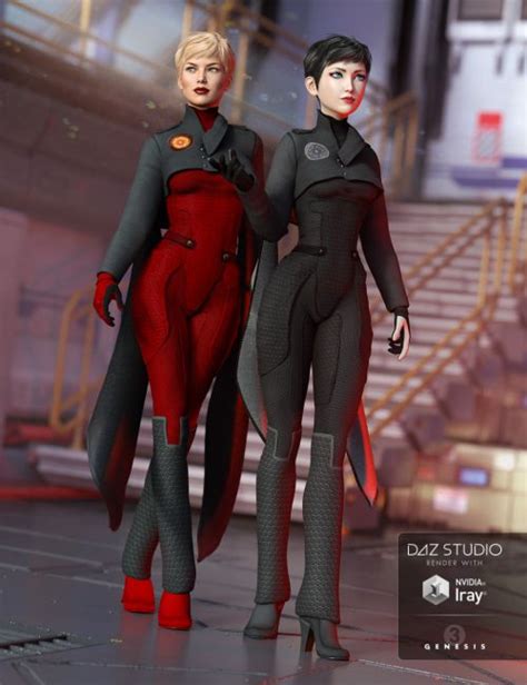 Lieutenant Synergy Outfit Textures D Models For Daz Studio And Poser