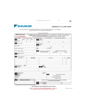 Daikin Warranty Pdf Form Fill Out And Sign Printable Pdf Template