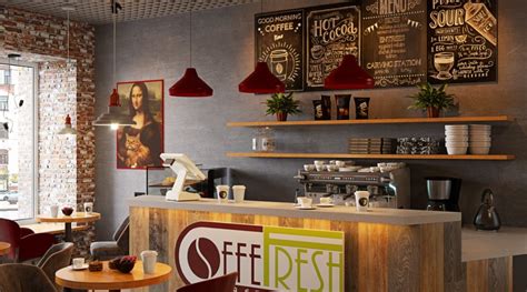 Дизайн интерьера кофейни Coffee Fresh в Москве от Udaltsova Design