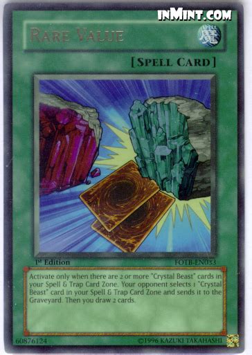 Are yugioh cards worth anything. inMint.com - Yugioh Ultra Rare Card Singles: Rare Value FOTB-EN033 (1st Edition)