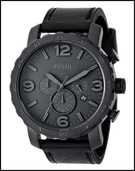 Fossil s221258 men's black silicone analog dial quartz genuine wrist watch bb922. Fossil Men's JR1354 Nate Black Watch | Fossil watches for ...