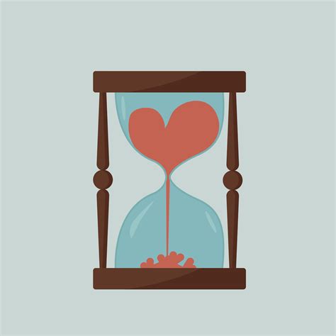 Hourglass With Heart 673247 Vector Art At Vecteezy