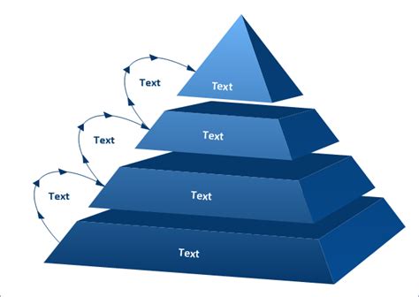 Pyramid Diagram And Pyramid Chart 4 Level 3d Pyramid Diagram