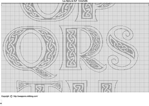 New counted cross stitch patterns to print online, thousands of designs to choose from. Celtic Love Knots alphabet 4 | Cross stitch alphabet ...