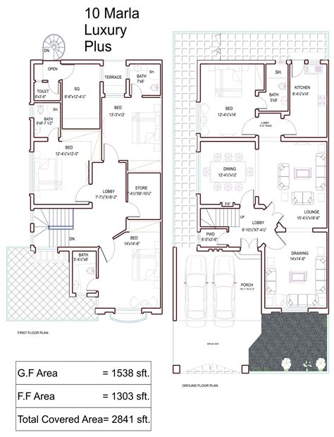 5 Marla House Plan 1200 Sq Ft 25x45 Feet 5 Marla Hous