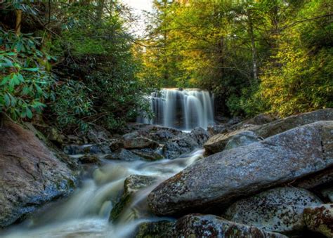 Usa Parks Waterfalls Stones Trees Elakala Falls Blackwater