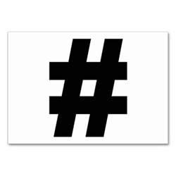 hashtag symbol number sign pound key tag key tags cards symbols