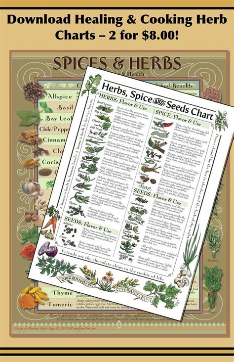 Printable Healing Herb Chart