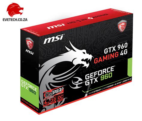Maybe you would like to learn more about one of these? Buy MSI GTX 960 GAMING 4GB Graphics Card at Evetech.co.za