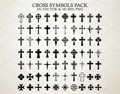 Cross Symbols Vector Pack Decorative Illustrations Creative Market
