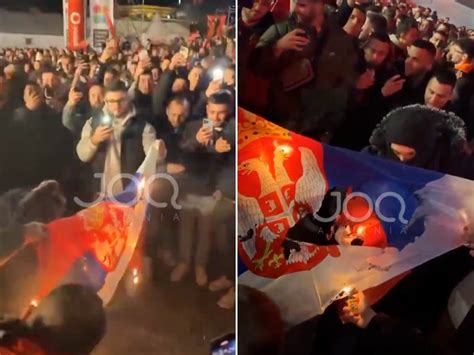 Sramotne Scene U Tirani Albanci Slavili I Palili Zastavu Srbije Pa