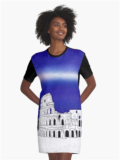 Colosseum Rome Graphic T Shirt Dress By Ekpatterns T Shirt Dress