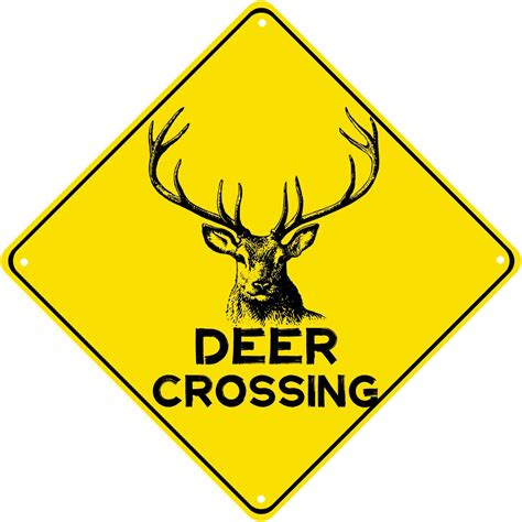 Deer Crossing Headband 12x12 Deer Sign Small Deer